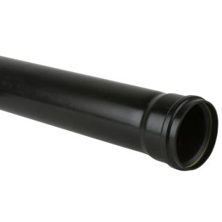 Brett BS414B 3m Length 110mm Single Socket Soil Pipe Black (30/Pack)
