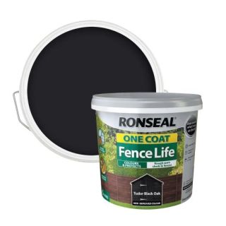 Ronseal One Coat Fence Life 5L Tudor Black Oak   RSLOCFLTBO5L * TO CLEAR *