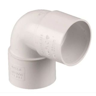 Brett W2120WP 40mm Solvent Waste 90deg Knuckle Bend White