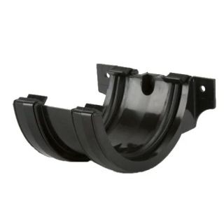 Brett BR044B 112mm Roundstyle Gutter Joint Bracket Black