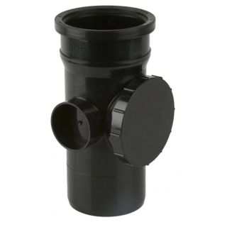 Brett BS410B 110mm Soil Access Pipe Black Single Socket