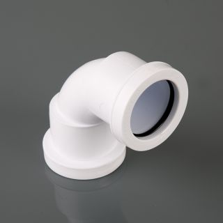 Brett W900W 32mm Push Fit Waste Pipe 92.5 deg Swept Bend White