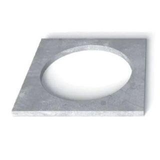 Gully Riser Concrete Square Cover 650x750x100mm 450mm Dia Hole 75kg