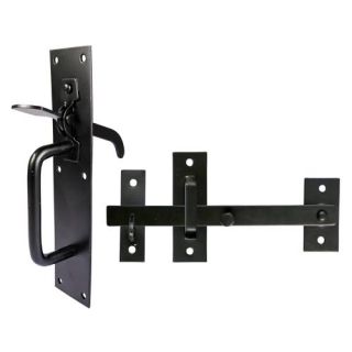 Taurus Medium Suffolk Latch    Black 205x45mm           SLMBP