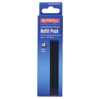 F/Full Long Reach Pencil Refill Pack (6 X Black) AVCCPLRRFILB