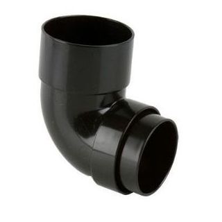 Brett BR208B 68mm Round Downpipe Bend 92.5 Deg Black