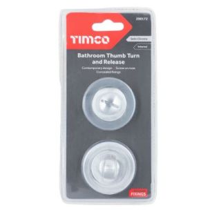 Timco Bathroom Thumb Turn & Release 51mm - Satin Chrome 200172
