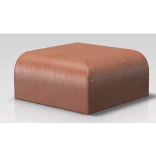 BN10.4 Single Bullnose Externl Return On Edge 215x215mm Red