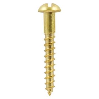 Brass Woodscrew Slotted Round 6x1.1/2 Box/200 (50) 06112RBS