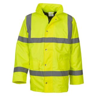 Yellow High Visibility         Motorway Jacket   M