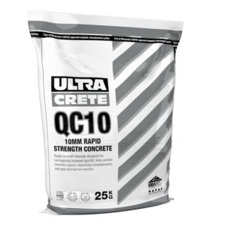 25kg Bag Ultracrete QC10 Rapid Set & Strength 10mm Concrete