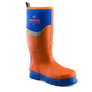 Buckbootz Safety Wellington Orange/Blue Size 8 BBZ6000 OR