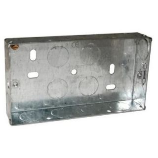 Status Metal Back Box 25mm     2 Gang (Bk/3) STASMSBD25DEEPB3