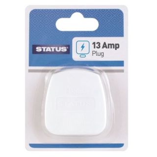 Status White Plug 13 Amp       (16/Bulk)     STA13APLUGBULK16