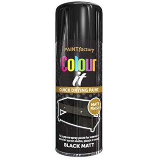 Paint Factory 1733 Colour It Spray Paint Black Matt 400ml RAP1733