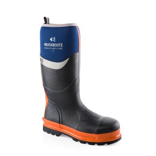 Buckler Buckbootz S5 Safety Wellington Boot - Blue/Orange