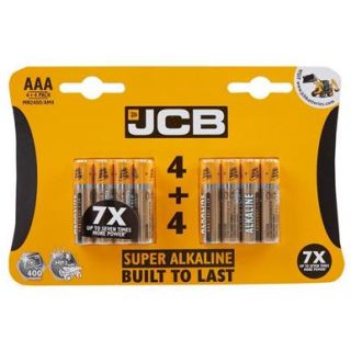 JCB S6589 Card 4+4 Free Super Alkaline Batteries AAA (LR03) JCBS6589