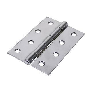 Timco Butt Hinge Fixed Pin 75 X 50 - Polished Chrome (Timpac) 434607P