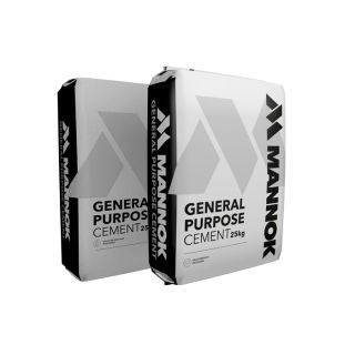 Mannok General Purpose Cement CEM2 25kg Plastic Bag