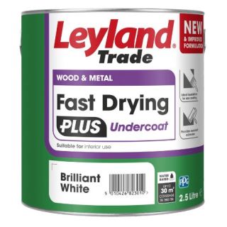 Leyland Trade Fast Drying Plus Undercoat 2.5L Brilliant White 447578