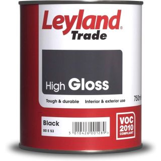 Leyland Trade High Gloss 750ml Black  264635