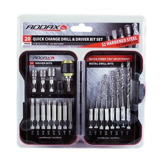 Addax Quick Change Drill & Driver Bit 20 Piece Set (MIX20SET)