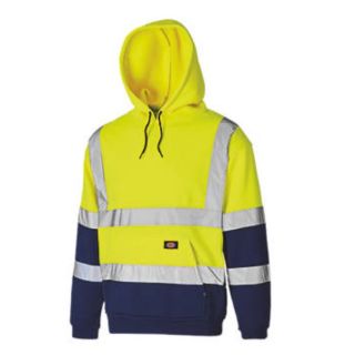 Dickies High Visibility Two Tone Hoodie - Yellow/Navy (SA22095)