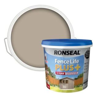 Ronseal Fence Life Plus + Warm Stone 5 Ltr RSLFLPPWS5L
