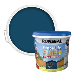 Ronseal Fence Life Plus + Midnight Blue 5 Ltr RSLFLPPMB5L