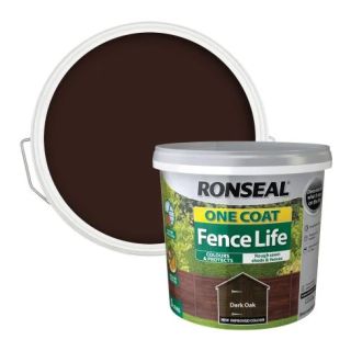 Ronseal One Coat Fence Life 5L Dark Oak           RSLOCFLDO5L * TO CLEAR *
