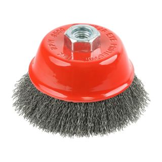 Addax 100mm X 0.3mm Crimped Wire Cup Brush For Angle Grinders 100TCC