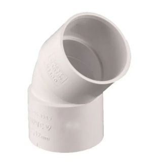 Brett W2130WP 40mm Solvent Waste 135deg Obtuse Bend White