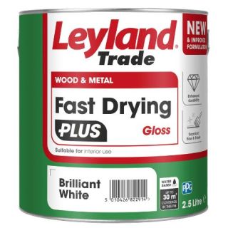 Leyland Trade Fast Drying Plus Gloss 2.5L Brilliant White 447566