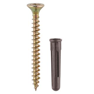 Timco Screw & Brown Plug 5.0 X 50mm Timpac/15 SBPLUGP