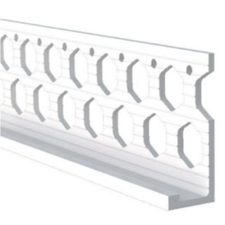 Vista White PVC-U Plaster Stop Bead 15/17mm Depth 2.5mtr Bx/50 PPS1517