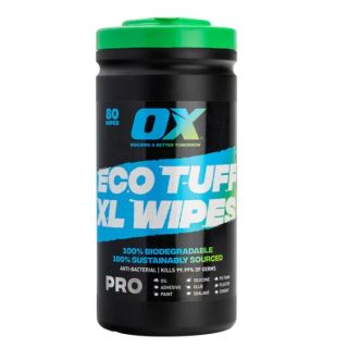 Ox Eco Tuff XL Wipes Tub Of 80 Biodegradable Wipes OX-P351008