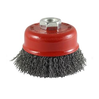 Addax 50mm X 0.3mm Crimped Steel Wire Cup Brush 6mm Hex 50SCC