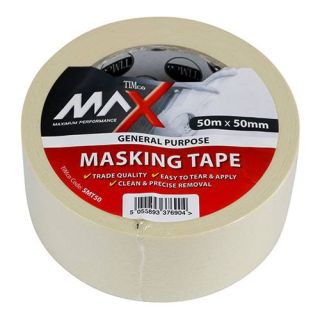 Timco Max General Purpose Masking Tape 50mm x 50mtr SMT50