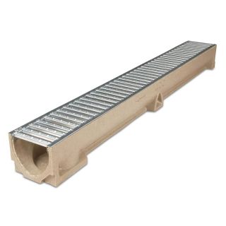 1M Aco Raindrain Polymer Concrete Channel With Galv A15 Grating 47000