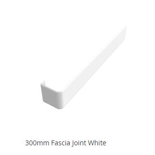 White Fascia Capping Board Flat Joint Trim 450mm