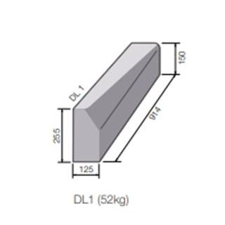 10X5 LH DROPPER KERB           10M RADIUS REF 41377