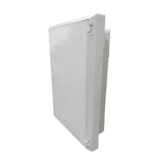 3 Phase Electrical Meter Box Recessed White Tricel Ref EB0013