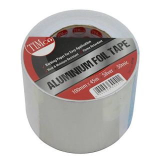 Timco Aluminium Foil Tape 100mm x 45mtr AFT100