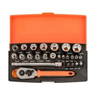 Bahco SL25 25 pc 1/4 Metric   Socket Set             BAHSL25