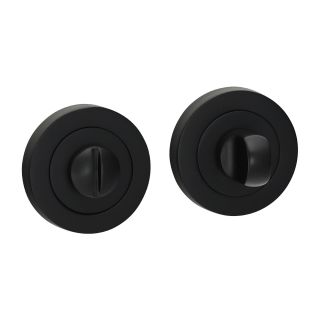 Timco Bathroom Thumb Turn & Release 51mm - Matt Black 200850