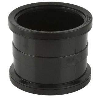 Brett BS406B 110mm Double Socket Soil Pipe Connector Black
