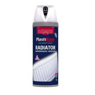 PlastiKote Radiator Twist and  Spray - Satin White