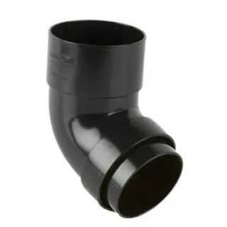 Brett BR209B 68mm Round Downpipe Bend 112.5 Deg Black