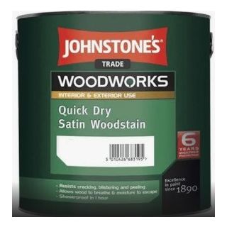Johnstones Trade Quick Dry Satin Woodstain 750ml Light Oak  301981