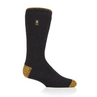 SockShop Heat Holders Workforce Reinforced Thermal Socks - Black/Yellow